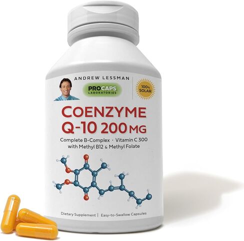 ANDREW LESSMAN Coenzyme Q-10 100 mg 30 Capsules – Essential for Energy Production and Optimum Key Organ Function, Anti-Oxidant Support, Depleted by Aging, Plus B-Complex. Easy to Swallow Capsules in Kuwait