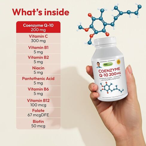 ANDREW LESSMAN Coenzyme Q-10 100 mg 30 Capsules – Essential for Energy Production and Optimum Key Organ Function, Anti-Oxidant Support, Depleted by Aging, Plus B-Complex. Easy to Swallow Capsules in Kuwait