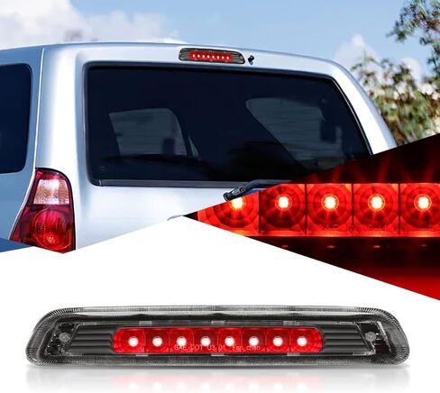 Auto Dynasty - بدون سبويلر خلفي عالي التركيب، مصباح فرامل LED ثالث متوافق مع Toyota 4Runner 03-09، غطاء من الكروم، عدسة حمراء in Saudi Arabia