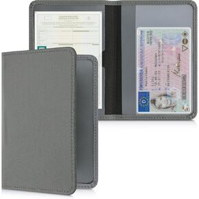 kwmobile Registration and Insurance Holder - Car Document Holder for Vehicle Documents and Cards - Neoprene - Black