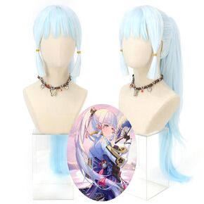 Sangonomiya Kokomi Genshin Cosplay Wigs Halloween Party Synthetic Costume Wig