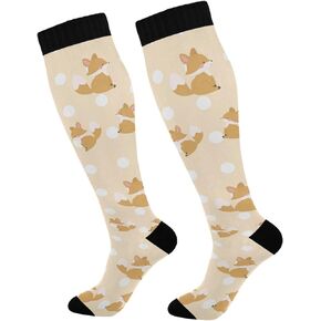 Funny Monkey Compression Socks for Women and Men Circulation Orange Long Socks for Athletic Running 1