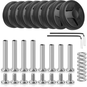 8 PCs 2.17in / 55mm Luggage Wheels Replacement, Smooth Swivel Caster Wheels, Wear-Resistant Rubber Suitcase Trolley Wheels Repair Kit, A38