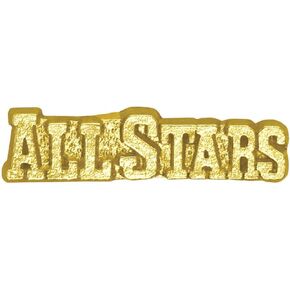 Sports Chenille Lapel Pins: 44 Varieties - Bright Gold - Unisex - Clutch Back