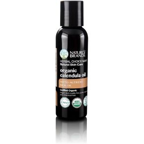 Nature's Brands Organic Calendula Carrier Oil by Herbal Choice Mari (2 Fl Oz Bottle) - No Toxic Synthetic Chemicals