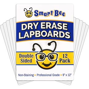 Dry Erase Boards for Classroom | 9x12 Inches, Double-Sided, Student Dry Erase Board for School and Home Learning | Personal Small White Board for Lap, Desk, Office, Kitchen | Pack of 3