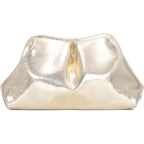 محفظة يد من الجلد الناعم من Oweisong للنساء حقيبة يد للسهرة على شكل سحابة فضية حقيبة زلابية مكشكشة لحفلات العطلات in Kuwait