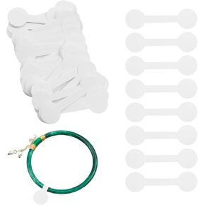 100PCS Jewelry Price Tags Labels Self Adhesive Ring Price Tags Blank Label Stickers Bracelet Tags Pricing Stickers(Brown, Round)