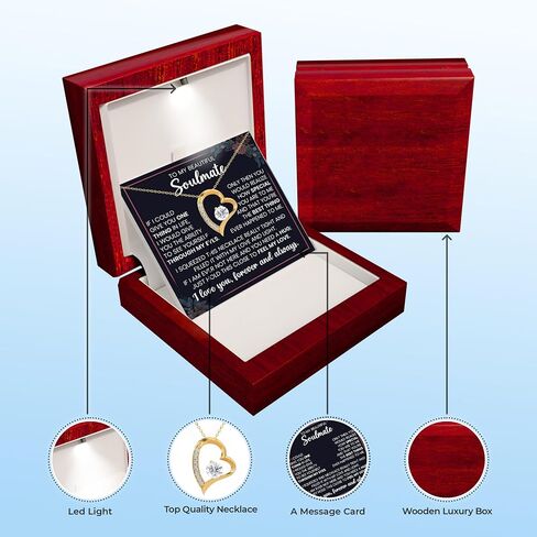 To My Beautiful Wife Necklace Hot Doe Forever Love Jewelry From Lover Husband to Beautiful Woman in Saudi Arabia