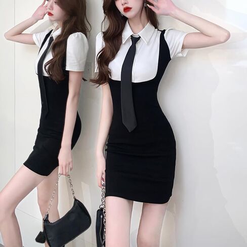 Girls High Waisted Pleated Mini A-Line Skirt School Uniform Halloween Cosplay Party Outfit Braces Overall Suspender Blouse in Saudi Arabia