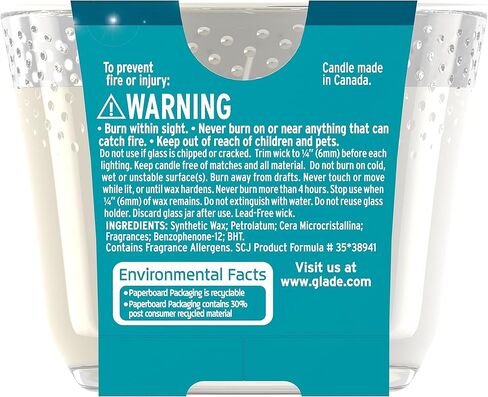 Glade Candle Apple of My Pie, Fragrance Candle Infused with Essential Oils, Air Freshener Candle, 3-Wick Candle, 6.8oz, 3 Count in Kuwait