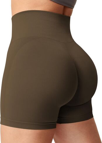 YEOREO Women Seamless Scrunch Workout Shorts High Waisted Intensify Running Gym Yoga Workout in Saudi Arabia