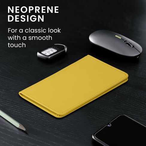 kwmobile Registration and Insurance Holder - Car Document Holder for Vehicle Documents and Cards - Neoprene - Black in Saudi Arabia