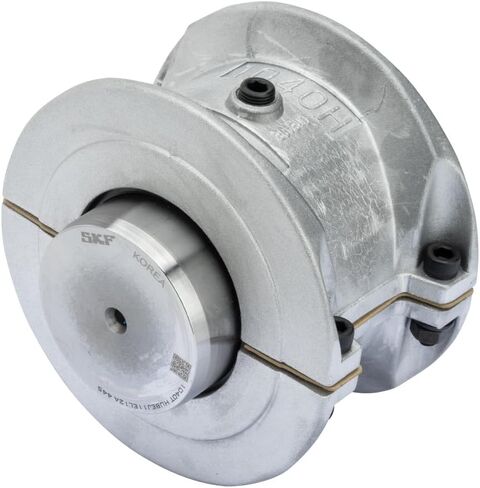 SKF #1100 Steel Taper Grid Horizontal Coupling - Complete Set - Including 2 Covers, 2 Hubs and Mounting Parts - 4632 lbft Nominal Torque - 4,21 inch Max bore - 2440 Max Speed in Saudi Arabia