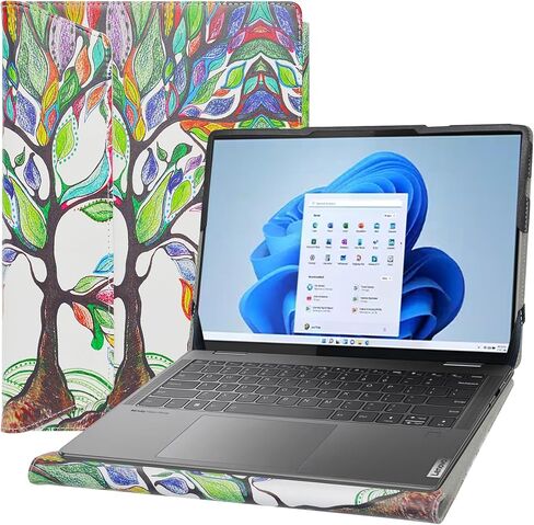Alapmk Protective Case for 14" Lenovo Yoga 7i 14 Gen 8 2023 Model/Yoga 7i 14 Gen 7 2022 Model & HP EliteBook 840 G9 G10 & VivoBook 14 OLED M1405YA(Not Fit Yoga 7i 14 2020-2021 Model),Black in Saudi Arabia