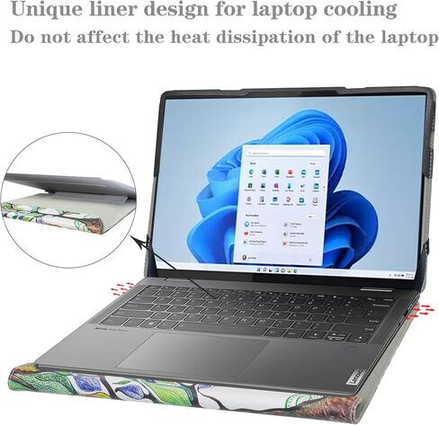 Alapmk Protective Case for 14" Lenovo Yoga 7i 14 Gen 8 2023 Model/Yoga 7i 14 Gen 7 2022 Model & HP EliteBook 840 G9 G10 & VivoBook 14 OLED M1405YA(Not Fit Yoga 7i 14 2020-2021 Model),Black in Saudi Arabia