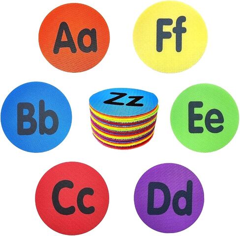 Carpet Dots with Number 1-26,4 Inch Circle Sitting Spots Markers,6 Colors Carpet Markers for Classroom,Floor Dots for Teacher Supplies(26pcs) in Kuwait