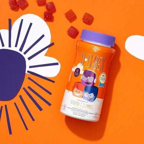 Solgar U-Cubes كالسيوم للأطفال مع فيتامين D3، 60 علكة - 3 نكهات، عصير الليمون الوردي، التوت والفراولة - يدعم صحة العظام والأسنان - غير معدل وراثيًا، خالي من الغلوتين، خالي من منتجات الألبان - 30 حصة in Kuwait