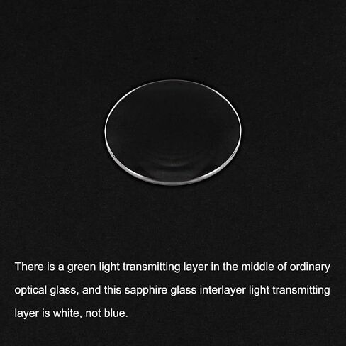 uxcell Watch Glass Sapphire Crystal Lens Single Dome Round 37mm Dia. 1.3mm Edge Thickness Replacement Parts, Clear in Saudi Arabia