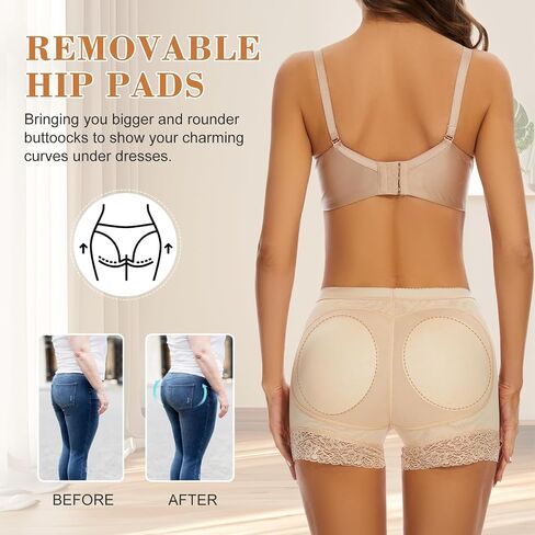 Padded Underwear for Women Seamless Butt Lifter Panties Booty Pads Shapewear Hip Enhancer Underwear in Saudi Arabia