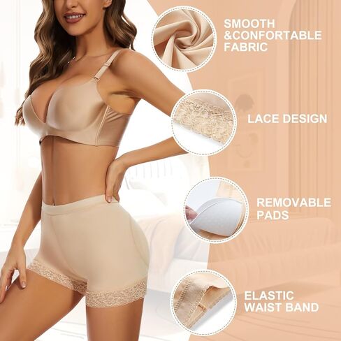 Padded Underwear for Women Seamless Butt Lifter Panties Booty Pads Shapewear Hip Enhancer Underwear in Saudi Arabia