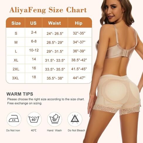 Padded Underwear for Women Seamless Butt Lifter Panties Booty Pads Shapewear Hip Enhancer Underwear in Saudi Arabia