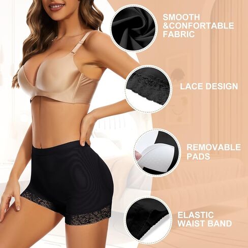 Padded Underwear for Women Seamless Butt Lifter Panties Booty Pads Shapewear Hip Enhancer Underwear in Saudi Arabia