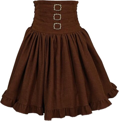 Goth Cute Mini Pleated Corduroy Skirt Women Cosplay High Waisted Short Vintage Tutu Elegant A Line Ruffle Flare Skirts in Saudi Arabia
