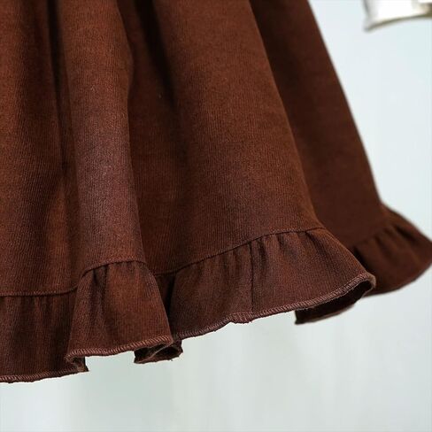 Goth Cute Mini Pleated Corduroy Skirt Women Cosplay High Waisted Short Vintage Tutu Elegant A Line Ruffle Flare Skirts in Saudi Arabia