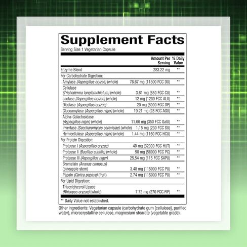 Natural Factors, High Potency Multi Enzyme Vegetarian Formula, Plant-Based Digestive Aid, 120 Capsules in Saudi Arabia