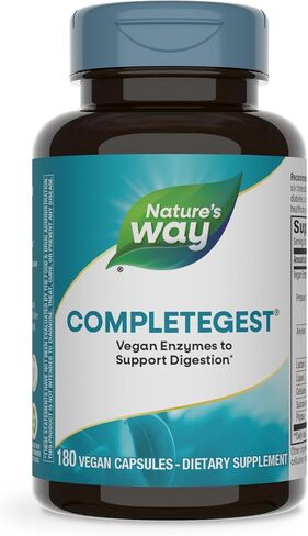 Nature's Way CompleteGest Vegetarian Enzymes Supplement, Helps Digest Food*, 180 Vegan Capsules in Saudi Arabia