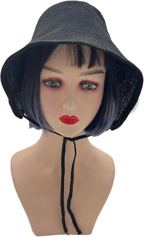 Women Vintage Bonnet with Tie Foldable Victorian Cap Sun Hat in Saudi Arabia