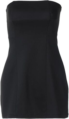 Women’s Sexy Tube Top Bodycon Dress Summer Sleeveless Strapless Tube Backless Solid Outfits Club Mini Dresses in Saudi Arabia