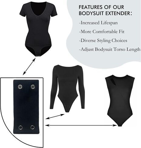 Women’s Bodysuit Extender with Snaps, Adds Length to Bodysuit Torso, Removable and Washable Bodysuit Crotch Extender in Kuwait