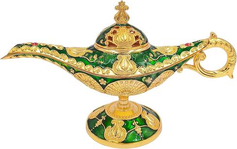 Vintage Aladdin Genie Lamp Cone Incense Holder,Legend Magic Lamp Incense Burner Arabian Costume Props,Wishing Light for Home Decor Birthday Party Wedding Blue in Saudi Arabia