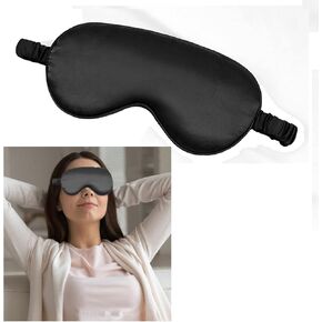 قناع العين للنوم من الحرير الطبيعي مع حزام قابل للتعديل، غطاء مرن يساعد على النوم معصوب العينين من أجل نوم كامل طوال الليل، والسفر والقيلولة، غطاء ظلال نوم فائق النعومة والسلس (أخضر الطاووس) in Kuwait