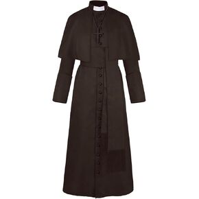 Cosplay Preacher Robe costume Role Play Priest Clergy Robe Cloth Halloween Preacher Cassock for Men