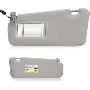 Youxmoto 1 Pair Car Sun Visor for Mazda CX-9 2010 2011 2012 2013 2014 2015 Left Driver and Right Passenger Side, Gray Replaces# TDY1-69-320, with Mirror and Vanity Light
