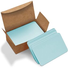 VANRA 300PCS Small Blank Index Cards 3.5x2 inches Note Cards Study Flash Cards, Word Message Gift DIY Cards Kraft Paper Tags (Mint Green, 300/Pack)