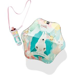 Kids Folding Travel Umbrella Portable-Wind Resistant Anti-UV Compact Durable Umbrella Auto Open/Close Lightweight Backpack Cartoon Umbrella for girls & boys