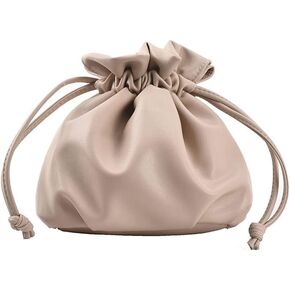 Small Leather Drawstring Bucket Bag Hobo Bucket Bags and Purses Crossbody Bucket Satchel Bag Soft Drawstring Purse