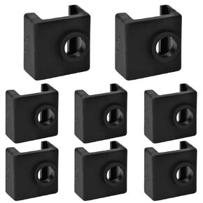 3D Printer Silicone Sock 8Pcs Hotend Silicone Sock Heater Block Silicone Cover for Creality Ender 3, Ender 3 Pro, Ender 5, Ender 5 Pro, CR 10 Series, MK7/ 8/9 Hotend