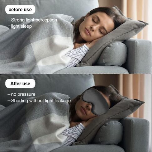 قناع العين للنوم من الحرير الطبيعي مع حزام قابل للتعديل، غطاء مرن يساعد على النوم معصوب العينين من أجل نوم كامل طوال الليل، والسفر والقيلولة، غطاء ظلال نوم فائق النعومة والسلس (أخضر الطاووس) in Kuwait