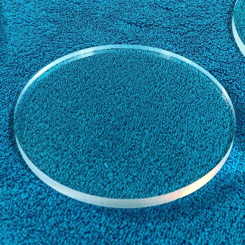 SPEEDYORDERS 1/4" Plexiglass Sheet, 10 Inch Diameter Clear Acrylic Circle, Round Cake Disc, Cake Disk Acrylic Sheet, Plexiglass Table Top, Round Acrylic Backdrop Made in USA in Saudi Arabia