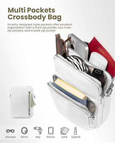 befen Small Genuine Leather Crossbody Bag for Women Trendy Crossbody Purses with RFID Blocking Card Slots in Kuwait