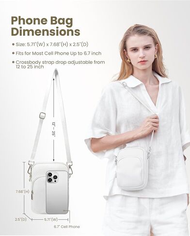 befen Small Genuine Leather Crossbody Bag for Women Trendy Crossbody Purses with RFID Blocking Card Slots in Kuwait