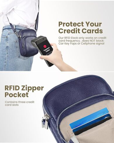 befen Small Genuine Leather Crossbody Bag for Women Trendy Crossbody Purses with RFID Blocking Card Slots in Kuwait