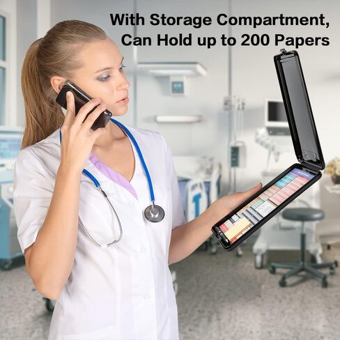 Deli Nursing Clipboard with Storage, Nurse Clipboard with 5 Quick Access Cheat Sheet for Nurses, Nursing Students, Doctor, Medical Professionals, Purple in Saudi Arabia