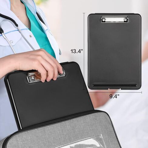 Deli Nursing Clipboard with Storage, Nurse Clipboard with 5 Quick Access Cheat Sheet for Nurses, Nursing Students, Doctor, Medical Professionals, Purple in Saudi Arabia