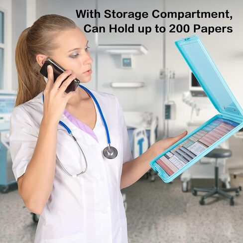 Deli Nursing Clipboard with Storage, Nurse Clipboard with 5 Quick Access Cheat Sheet for Nurses, Nursing Students, Doctor, Medical Professionals, Purple in Saudi Arabia